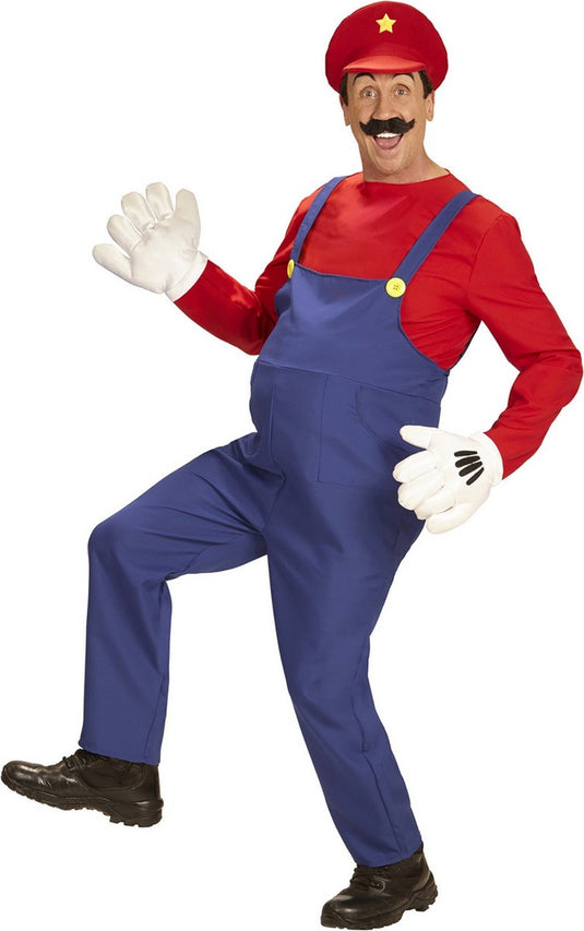 Finidi loodgieter mario tuinbroek voor party's