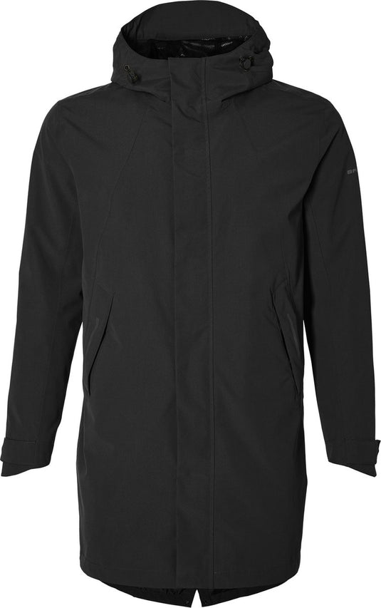 Basil mosse heren parka -jet black - maat m