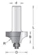 Hikoki accessoires hikoki kwartrondfrees 28.6mm schacht 8mm+lager
