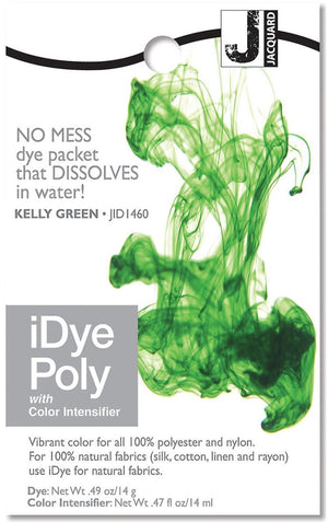 Jacquard textielverf idye poly grasgroen 14g voor polyester stoffen.