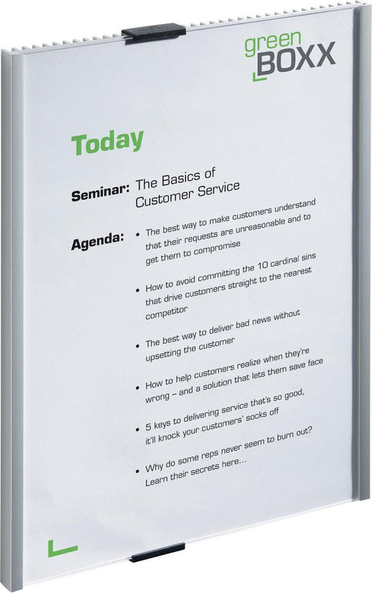 Durable naambordje info sign - 4806 (b x h) 210 mm x 297 mm metallic, zilver 480623