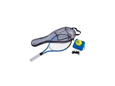 Engelhart racketball set – tennisracket 21” blauw met tennistrainer en bal – inclusief hoes – rebound trainingsset voor beginners en oefening –