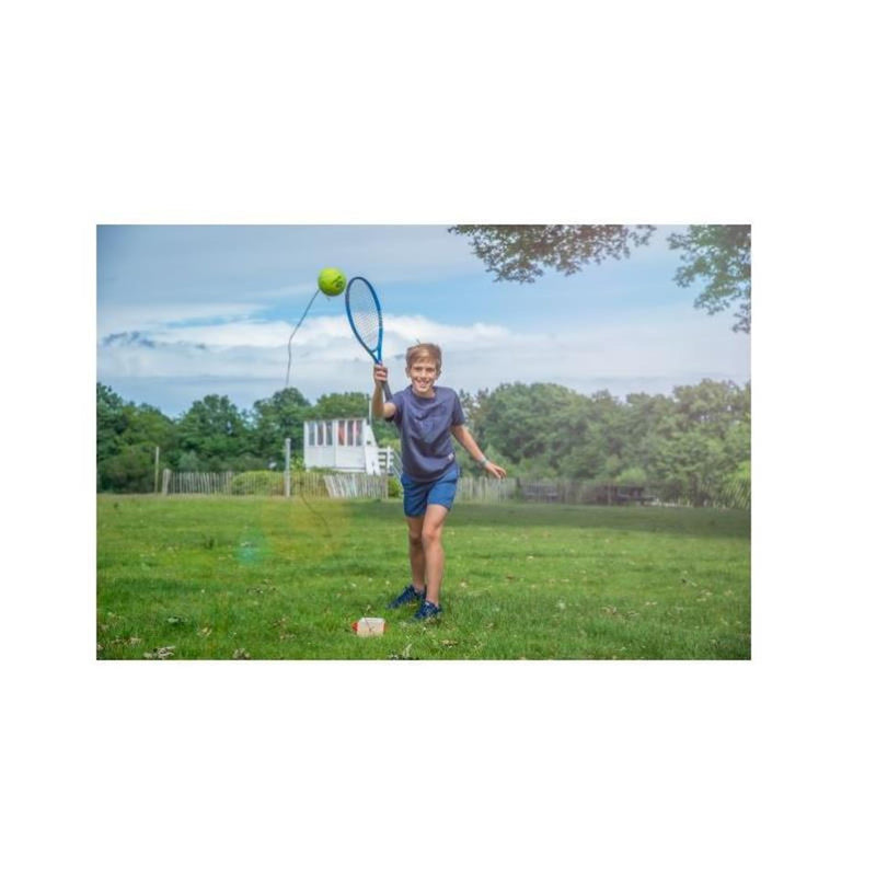 Chargez l'image dans la visionneuse de la galerie, Engelhart racketball set – tennisracket 21” blauw met tennistrainer en bal – inclusief hoes – rebound trainingsset voor beginners en oefening –
