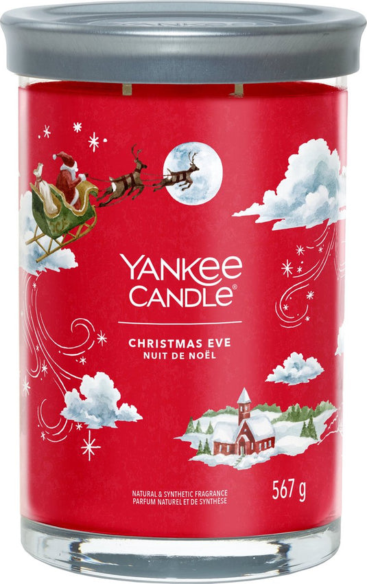 Yankee candle - christmas eve large tumbler geurkaars - 100 branduren - twee lonten