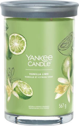 Yankee candle - vanilla lime large tumbler geurkaars - 100 branduren - twee lonten