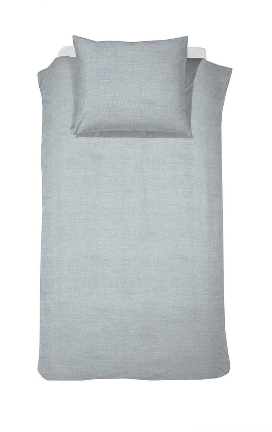 Cinderella lyn dekbedovertrek - 1 persoons - katoen - 140x200 220 cm - lichtgrijs + 1 kussensloop 60x70