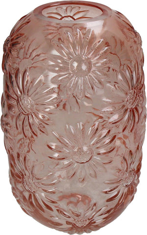 Hd collection vaas glas oranje 15x15x24cm