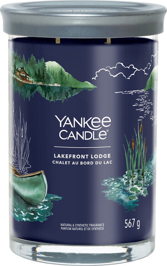 Yankee candle - lakefront lodge large tumbler geurkaars - 100 branduren - twee lonten