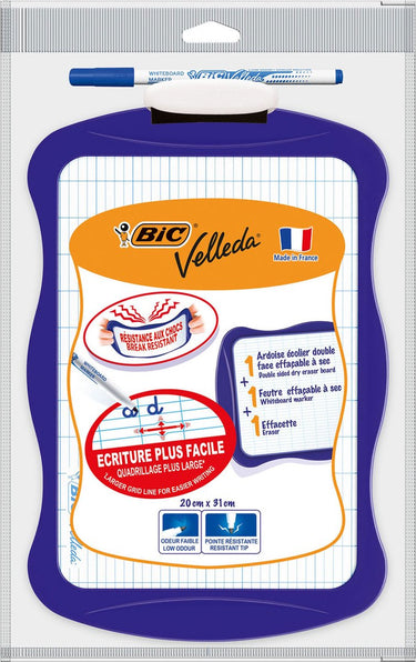 Bic whiteboard dubbelzijdig met wisser en marker - educatief speelgoed.