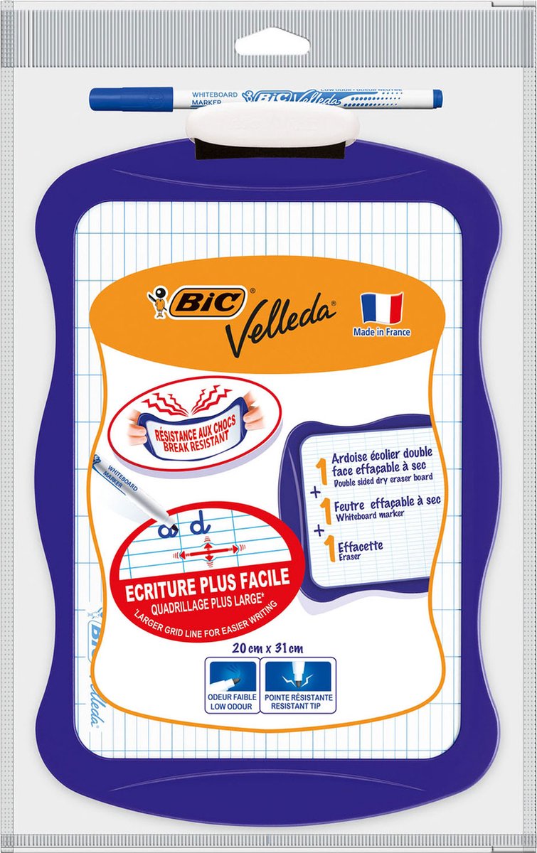 Afbeelding laden in galerijviewer, Bic whiteboard dubbelzijdig met wisser en marker - educatief speelgoed.

