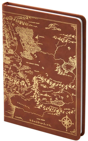 Noble collection the lord of the rings journal map of middle-earth 240 pages stationery