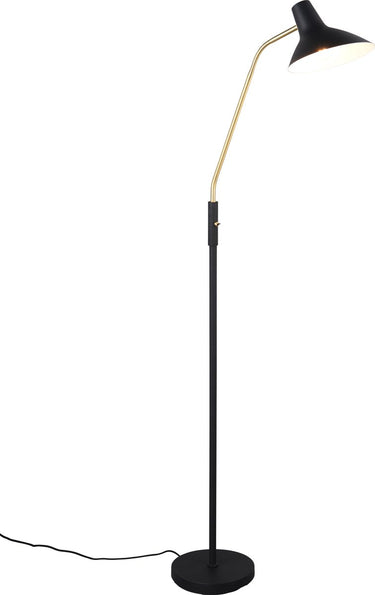 Trio traveller - vloerlamp - zwart-goud - excl. 1x e27 4 w - flexibel