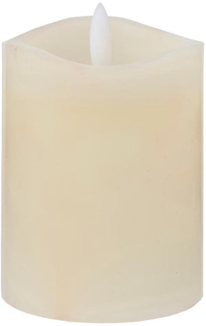 Arti casa led kaars - timer 6 uur - werkt op batterijen - 7,5 x 10 cm - ivoor
