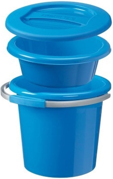 Sunware water-line emmer - schoonmaak set klein - 12l - blauw