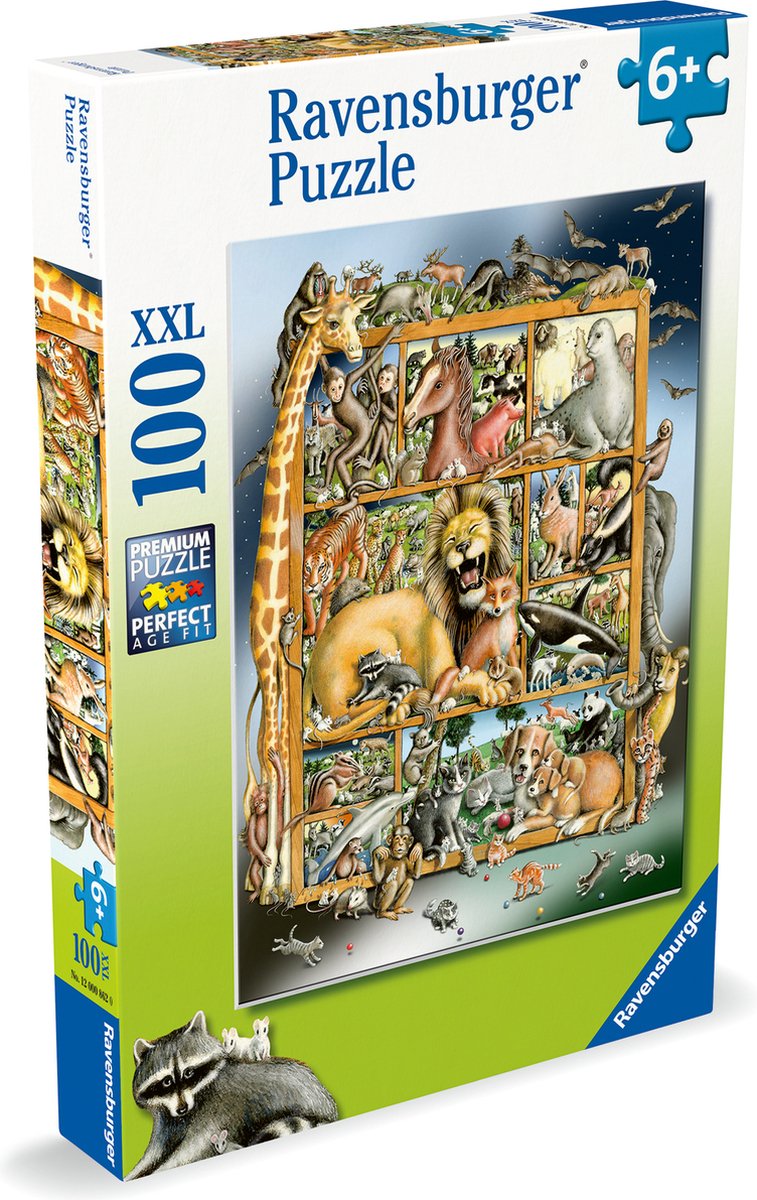Afbeelding laden in galerijviewer, Ravensburger legpuzzel xxl dierencollage, 100st.
