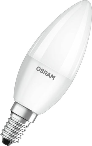 Osram led lamp - kaars - e14 - mat - 4,9w - 470 lumen - warm wit - niet dimbaar - 5 stuks