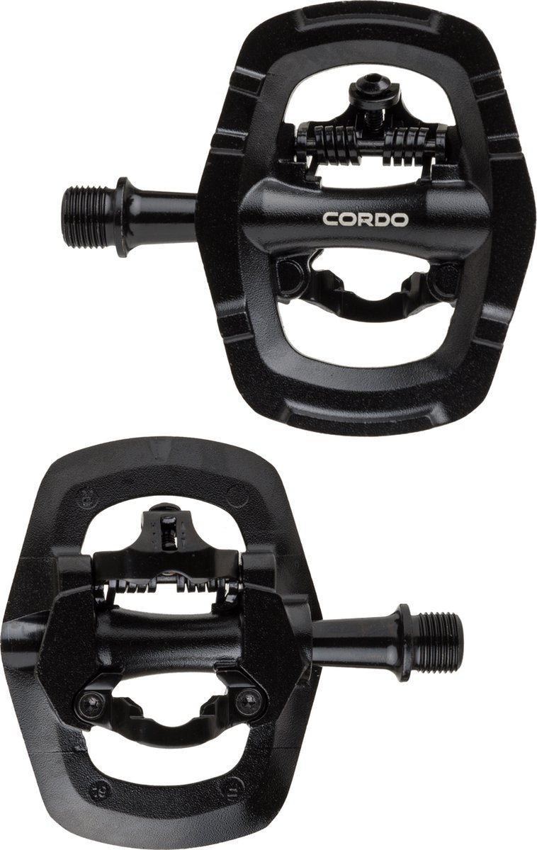 Afbeelding laden in galerijviewer, Cordo double - mtb pedalen - spd klikpedalen - multifunctionele platformpedalen - zwart
