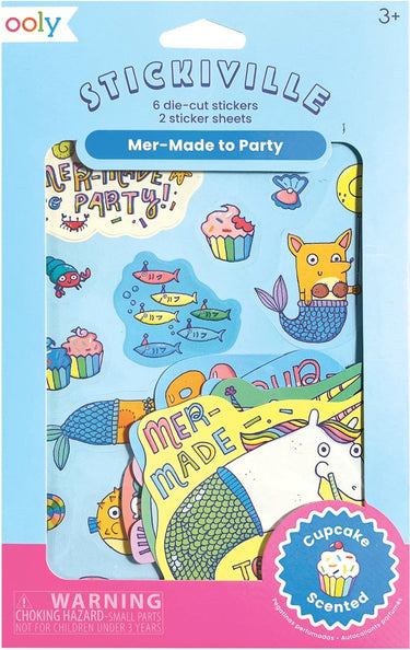 Ooly - stickiville stickers: mermade to party - scented (2 sheets 6 die-cut)