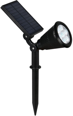 Rl live your light reality festival - spot - zwart mat - incl. 1x smd 1 w - rgb-kleurenwisselaar - schemersensor - oplaadbaar - snoerloos - solar - zonne-energie - kantelbaar - buitenverlichting - ip44