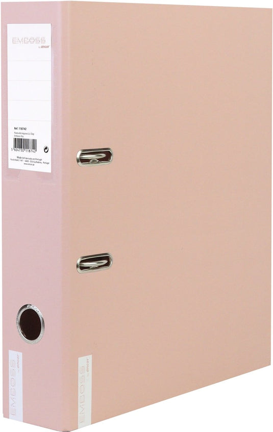Ancor ordner emboss dry a4 2r 8cm salmon