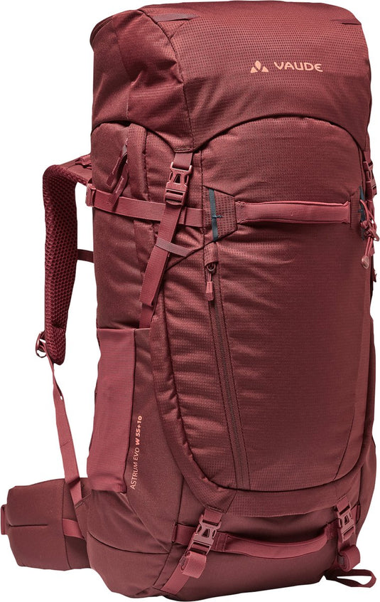 Vaude trekkingrugzak toeristische rugzak women's astrum evo 55 + 10 dark cherry donkerrood