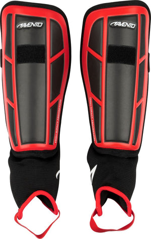 Avento scheenbeschermers - pro-style soft - rood zwart - maat s