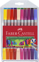 Faber-castell viltstiften - met twee punten - kunststof etui met 20 kleuren - fc-151119