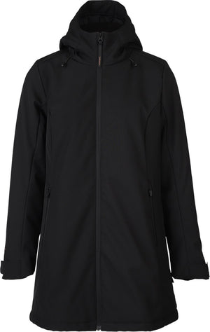 Brunotti melle dames long softshell jas - zwart - s