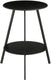 Mica decorations seatle bijzettafel rond voor buiten - koffietafel - salontafel buiten - ook als plantentafeltje of plantenstandaard - metaal - 58 x 46 cm - zwart