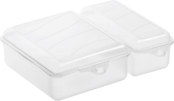 Rotho Rotho Twin Lunchbox 1,05+0,55L Transparant