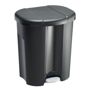 Rotho trio afvalscheider, 1x10l en 2x15l - zwart - bpa-vrij