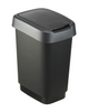 Rotho afvalbak 10l twist dark silver