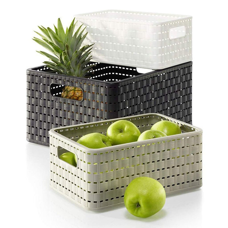 Chargez l'image dans la visionneuse de la galerie, Rotho country mand vierkant 30x30x16 cm 14l wit
