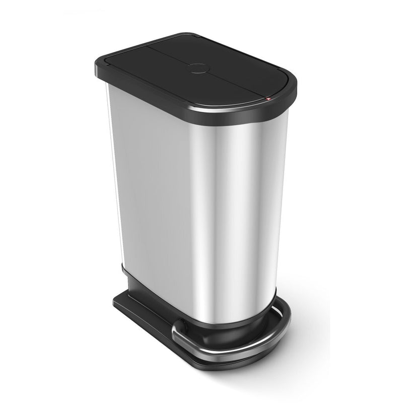 Load image into Gallery viewer, Rotho paso duo pedaalemmer 50l zilver metallic
