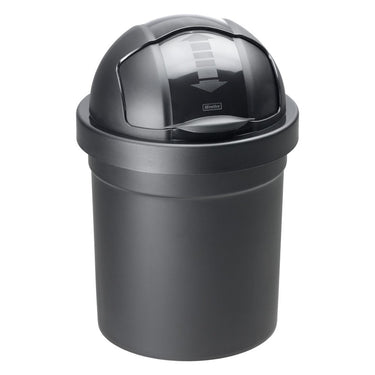 Rotho roll bob afvalemmer 10l zwart