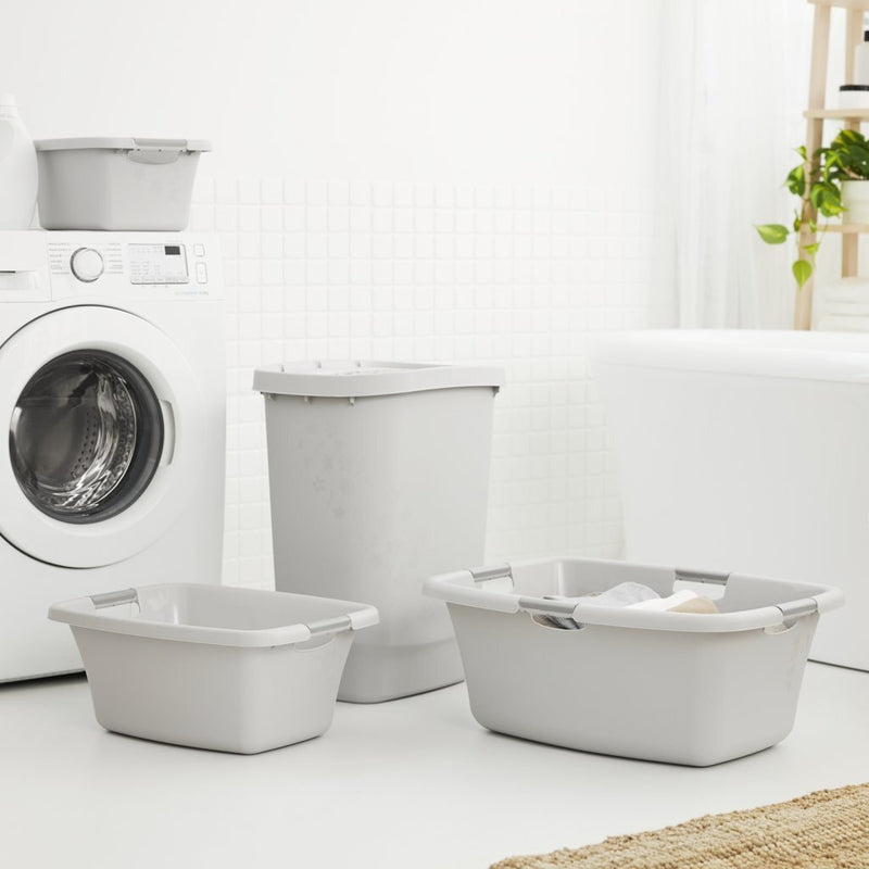 Afbeelding laden in galerijviewer, Rotho flowers wasmand 25l cool grey
