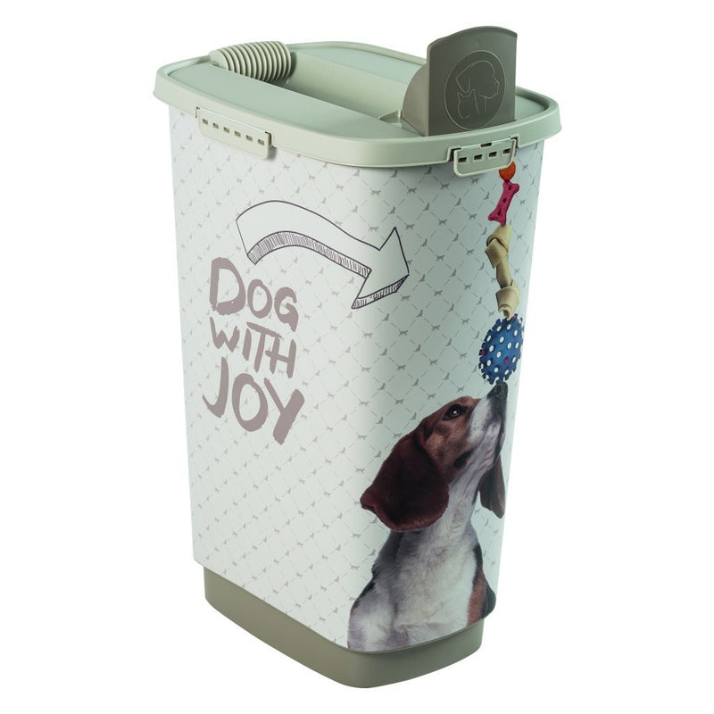 Load image into Gallery viewer, Rotho cody dog pet food container 50l cappuccino zand
