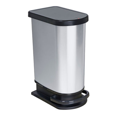 Rotho paso pedaalemmer 50l zilver metallic