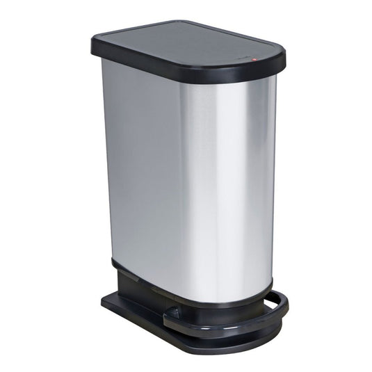 Rotho paso pedaalemmer 50l zilver metallic