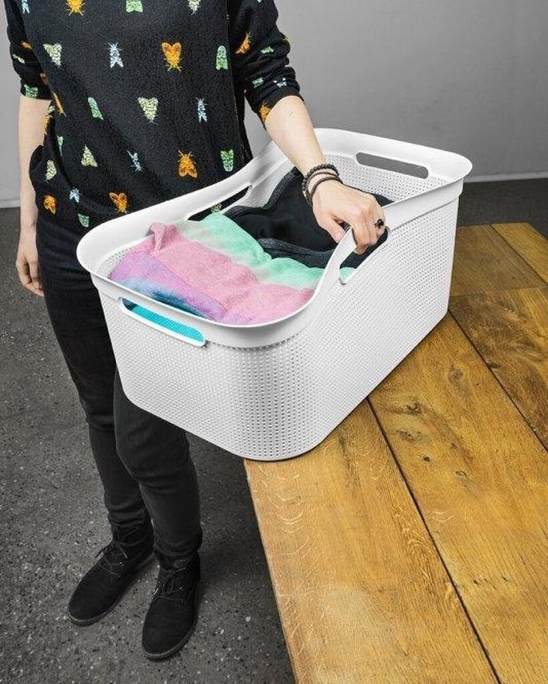 Afbeelding laden in galerijviewer, Rotho flexibele wasmand brisen 41 l wit
