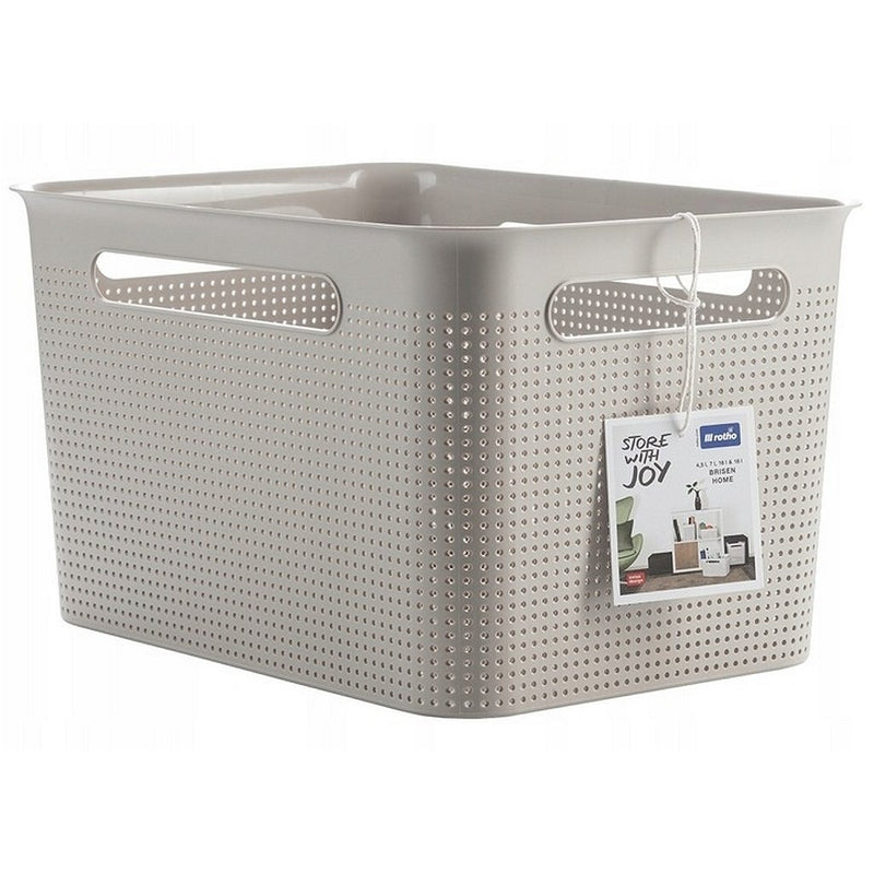 Afbeelding laden in galerijviewer, Rotho brisen opbergmand 36x26,2x21,1 cm 16l cappuccino
