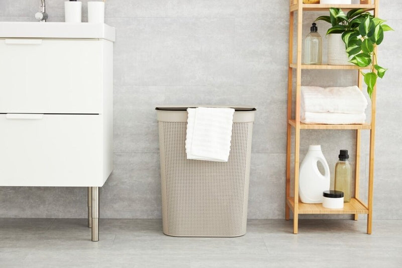 Load image into Gallery viewer, Merkloos sans marque rotho wasverzamelaar brisen 50 l cappuccino
