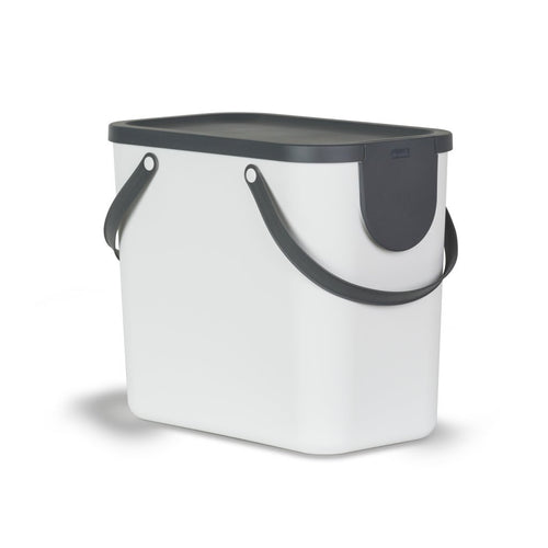 Rotho albula afvalscheidingsprullenbak 25l mistletoe wit