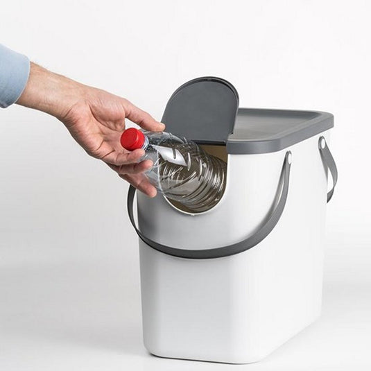 Rotho albula afvalscheidingsprullenbak 25l mistletoe wit