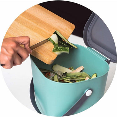 Rotho albula afvalscheiders - gft afvalbak - 6l -wit