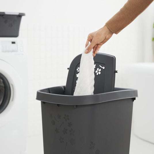 Rotho flowers wasverzamelaar 44.7x34.7x60.5 55l antraciet