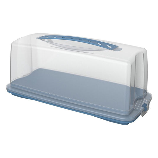 Rotho fresh cakedoos 36x16.5x16.5 cm horizon blauw transparant