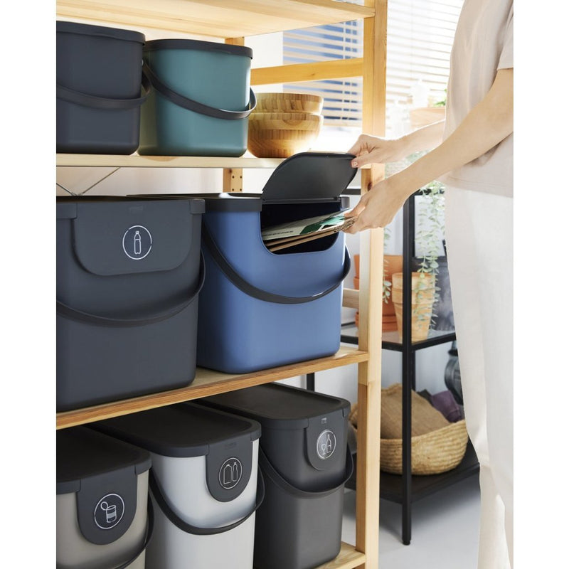 Load image into Gallery viewer, Rotho albula afvalscheider 38.8x35.5x33.9 cm 40l cappuccino
