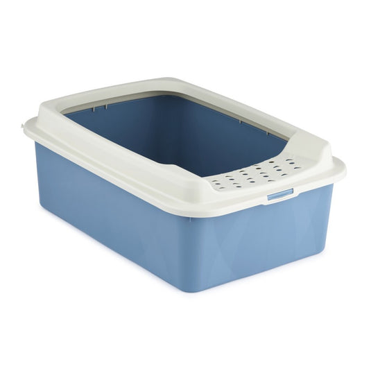 Rotho eco bonnie kattenbak met boveningang m blauw zand