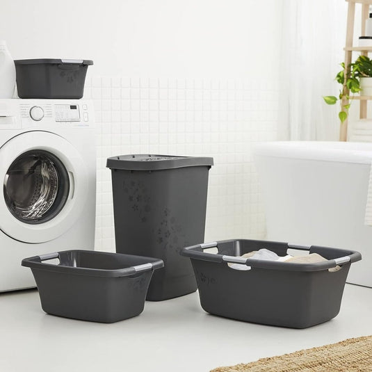 Rotho flowers wasmand 12l antraciet